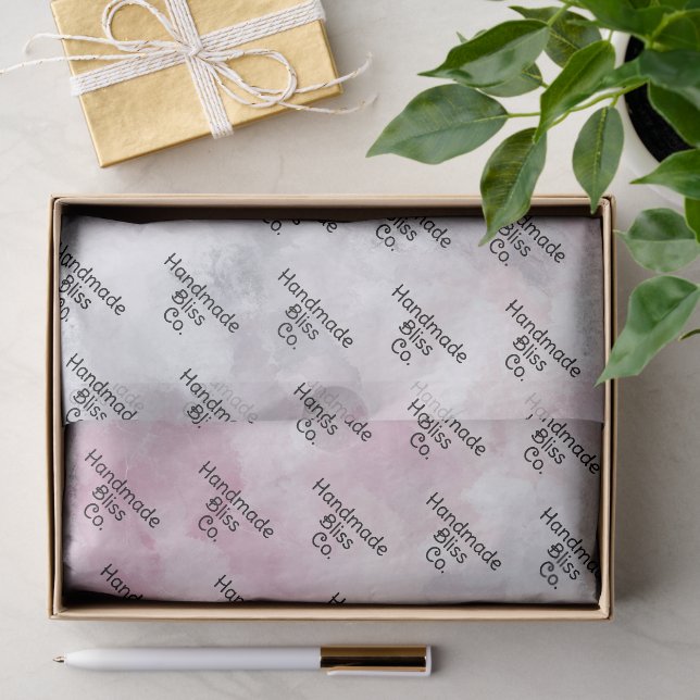 Soft Black Red Marble Tissue Paper (Gift)