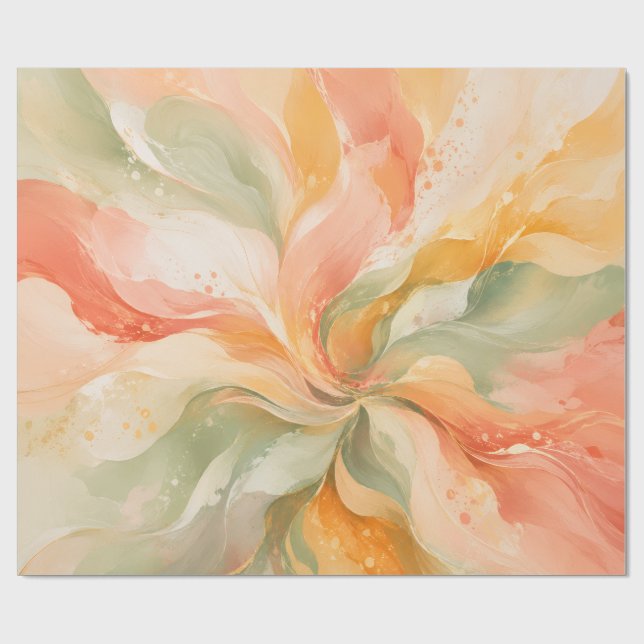 Soft Bloom Abstract Placemat Wrapping Paper (Flat)