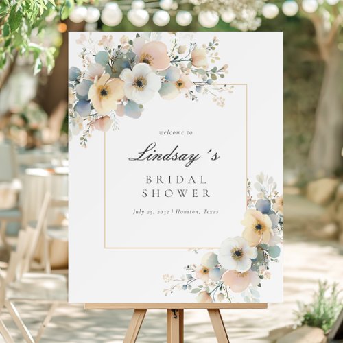 Soft Bloom Elegant Bridal Shower Foam Board