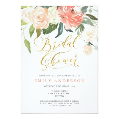 soft garden florals baby shower invitation | zazzle soft garden florals baby shower invitation | zazzle, Baby shower invitations