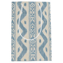Soft Blue and Cream Ikat, Woven Look