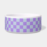 Soft Blue and Lavender Checkered Bowl<br><div class="desc">A delicate checkered pattern in subtle shades of Powder Blue and Lavender Mist — the essence of pastel elegance. Light and harmonious, it radiates calm and freshness, making it perfect for nursery textiles, bedroom decor, dreamy stationery, or minimalist pastel collections. This soft, romantic design is sure to charm fans of...</div>