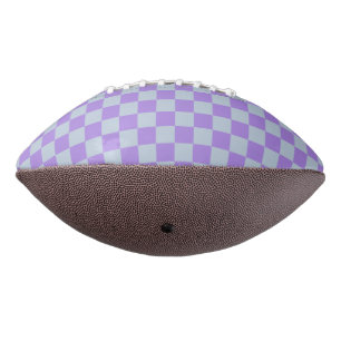 Soft Blue and Lavender Checkered Football