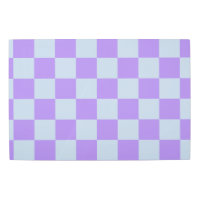 Soft Blue and Lavender Checkered