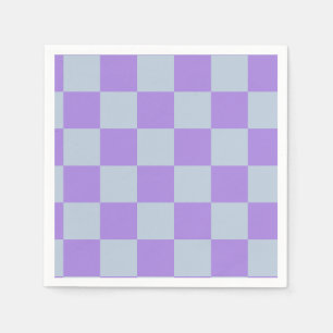 Soft Blue and Lavender Checkered Napkins