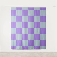 Soft Blue and Lavender Checkered