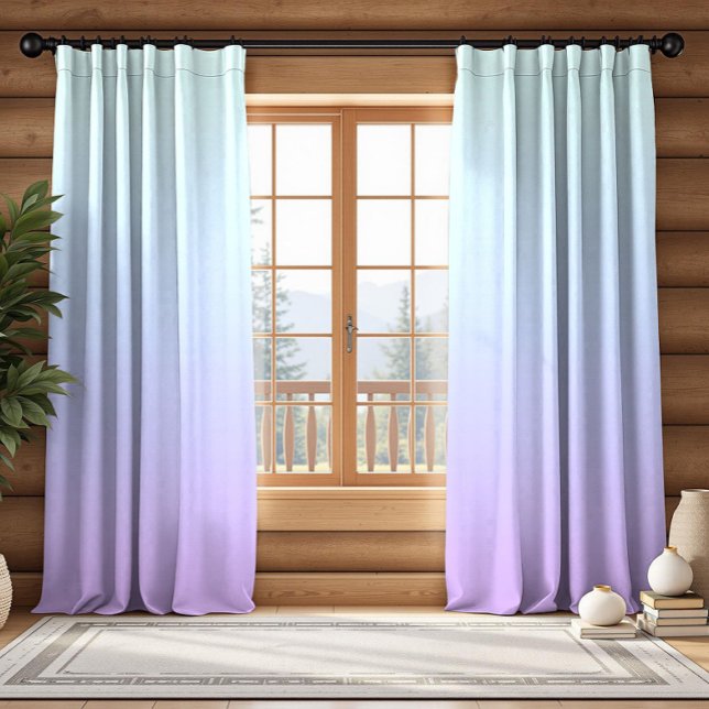 Soft blue and purple gradient background blackout curtains (Creator Uploaded)