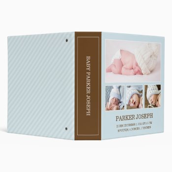 Soft Blue | Baby 2" Photo Album Binder by FINEandDANDY at Zazzle