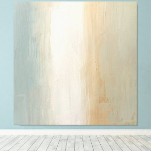 Soft Blue Beige Olive Gray Rustic Abstract Print
