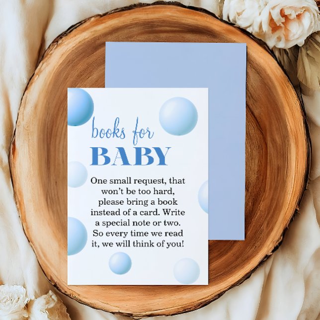 Soft Blue Books for Baby Balloon Theme Enclosure Card (Creator Uploaded)
