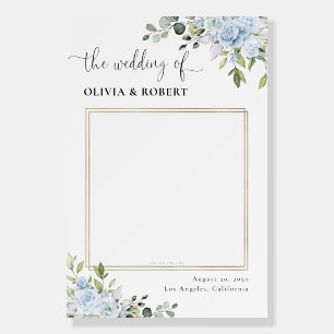 Soft Blue Botanical Wedding Photo Prop Foam  Board