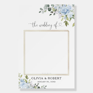 Soft Blue Botanical Wedding Photo Prop Foam Board