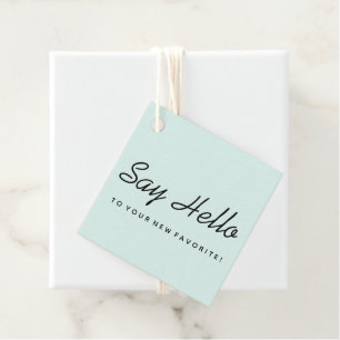 Soft Blue Business Packaging Tag