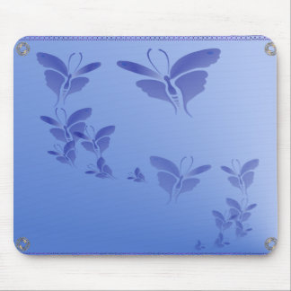 Soft Blue Butterfly  Mousepad