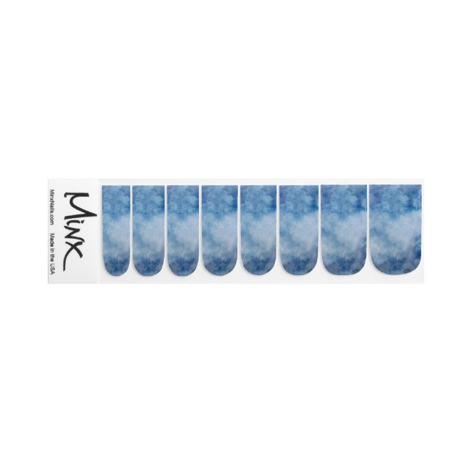 Soft Blue Cloud Nail Decals (Left Hand)