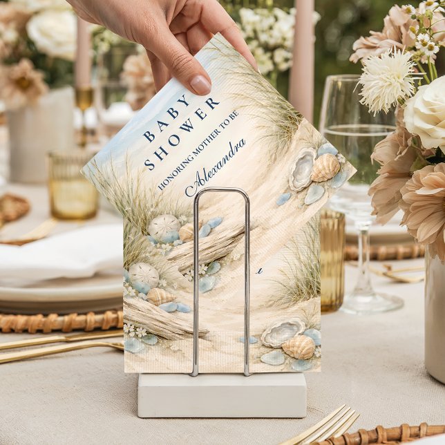 Soft Blue Coastal Baby Shower Napkins (Creator Uploaded)