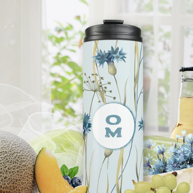 Soft Blue Cornflower Chic Thermal Tumbler (Soft Blue Cornflower Chic Thermal Tumbler ©Susanne Sachers - Sunny Mind 🌞)