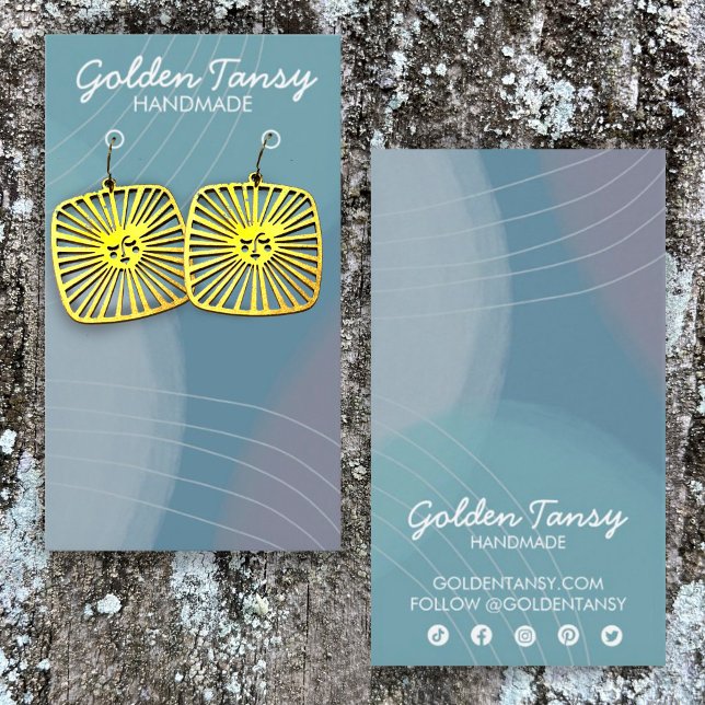 Soft Blue Earring Necklace Jewelry Display Card (Creator Uploaded)