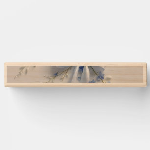 Soft Blue Floral Delicate Watercolor Art Topple Tower