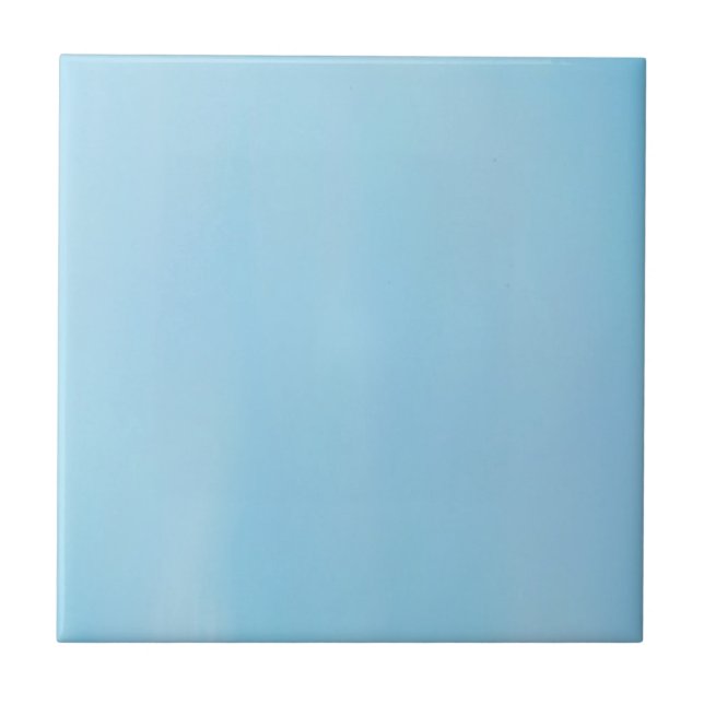 Soft blue for heart and flowers complement ceramic tile (Front)