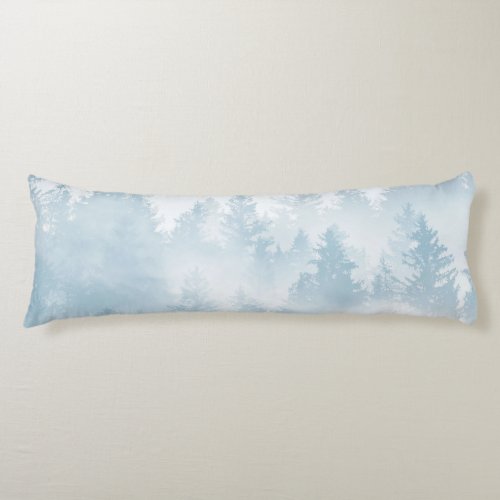 Soft Blue Forest Dream 1 decor art Body Pillow