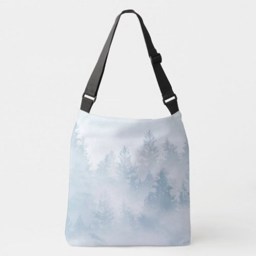 Soft Blue Forest Dream 1 decor art Crossbody Bag
