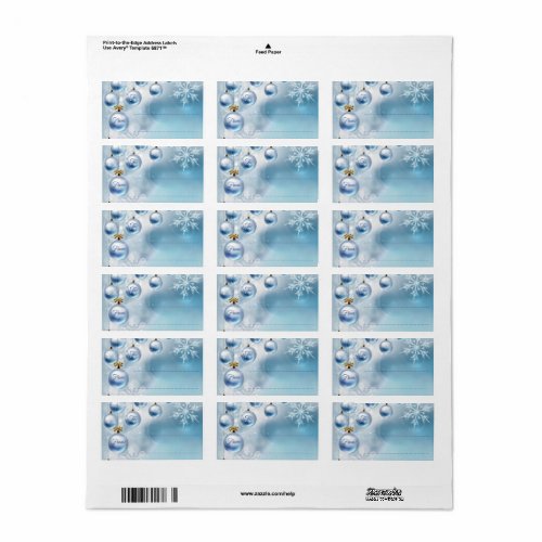 Soft Blue Frosty Christmas ToFrom Gift Labels