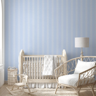 Soft Blue Geometric Interlocking Circles Pattern Wallpaper