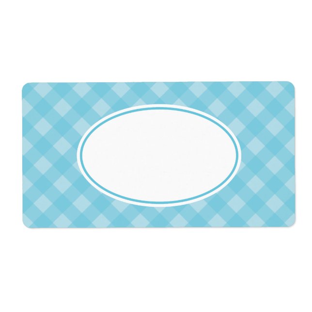Soft Blue Gingham Labels (Front)