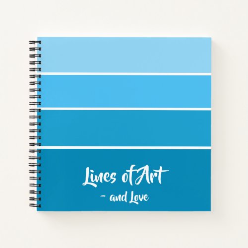 Soft Blue Gradient Drawing Notebook