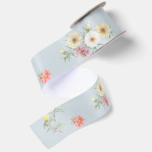 Soft Blue Gray Moss Rose Watercolor Floral