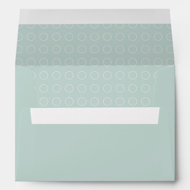 Soft Blue Gray Teal Patterned Envelope (Back (Bottom))