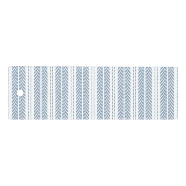 Soft Blue Herringbone Fern Striped Pattern Ruler (Front)