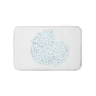 Soft Blue Hydrangea Bath Mat