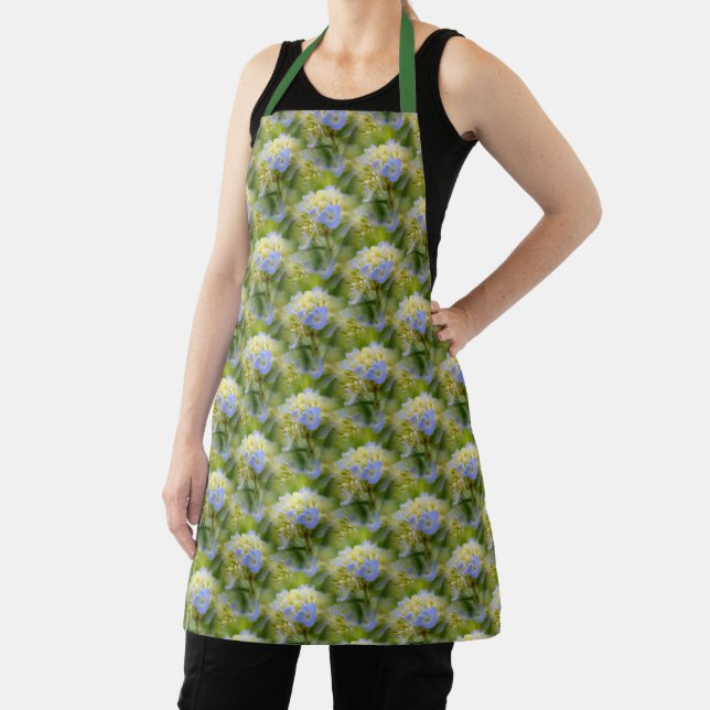 Soft Blue Hydrangea Flower Nature Pattern      Apron (Insitu)