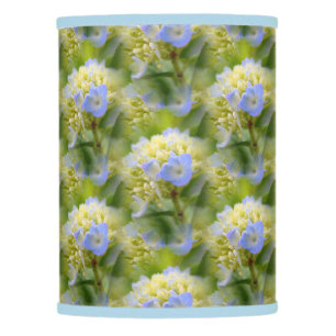 Soft Blue Hydrangea Flower Nature Pattern Lamp Shade