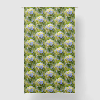 Soft Blue Hydrangea Flower Pattern Nature Blackout Curtains