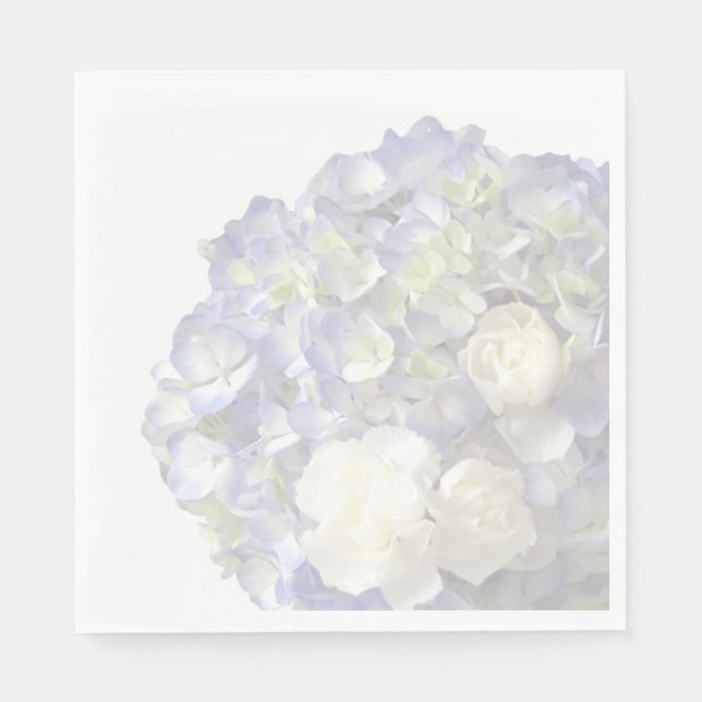 Soft blue hydrangea napkins (Front)