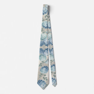 Soft Blue Hydrangea Neck Tie