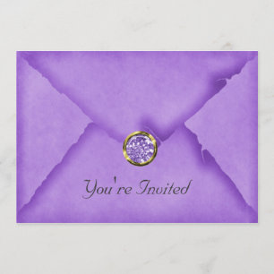 Soft Blue Jeweled Party Invitation