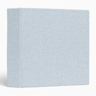 Soft Blue Linen Texture Blank Clean Professional 3 Ring Binder