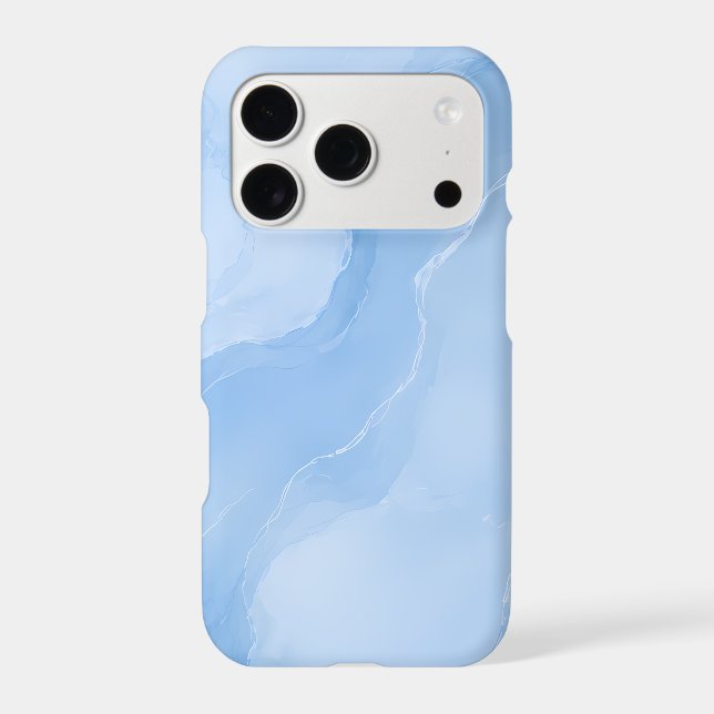 Soft Blue Marble Abstract Pattern Case-Mate iPhone Case (Back)