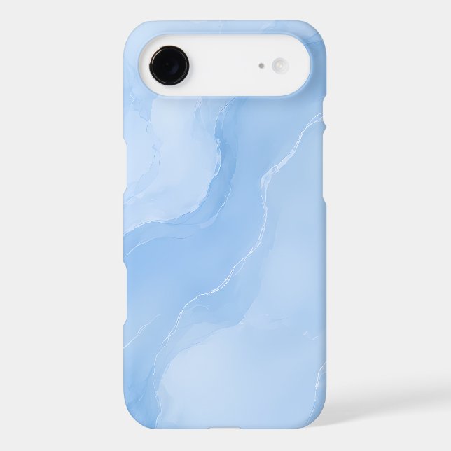 Soft Blue Marble Abstract Pattern Case-Mate iPhone Case (Back)