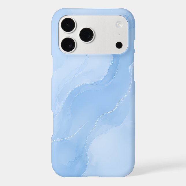 Soft Blue Marble Abstract Pattern Case-Mate iPhone Case (Back)