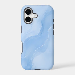Soft Blue Marble Abstract Pattern iPhone 17 Case