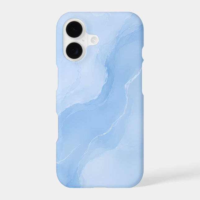 Soft Blue Marble Abstract Pattern Case-Mate iPhone Case (Back)