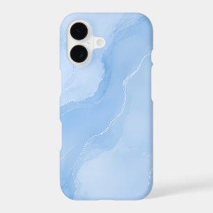 Soft Blue Marble Abstract Pattern iPhone 17 Case