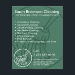 Soft Blue Minimal Home Cleaning House Keeper Flyer<br><div class="desc">Soft Blue Minimal Home Cleaning House Keeper</div>