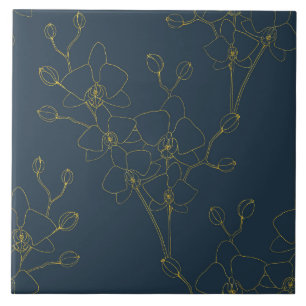 Soft Blue Orchid Ceramic Tile
