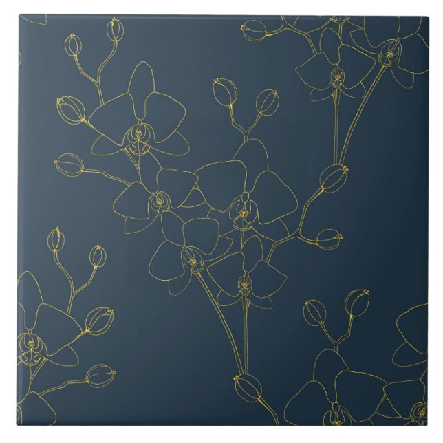 Soft Blue Orchid Ceramic Tile (Front)